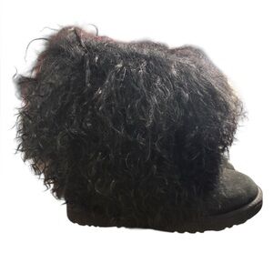 UGG Australia Mongolian Sheepskin Leather Fur Boots Sz 7